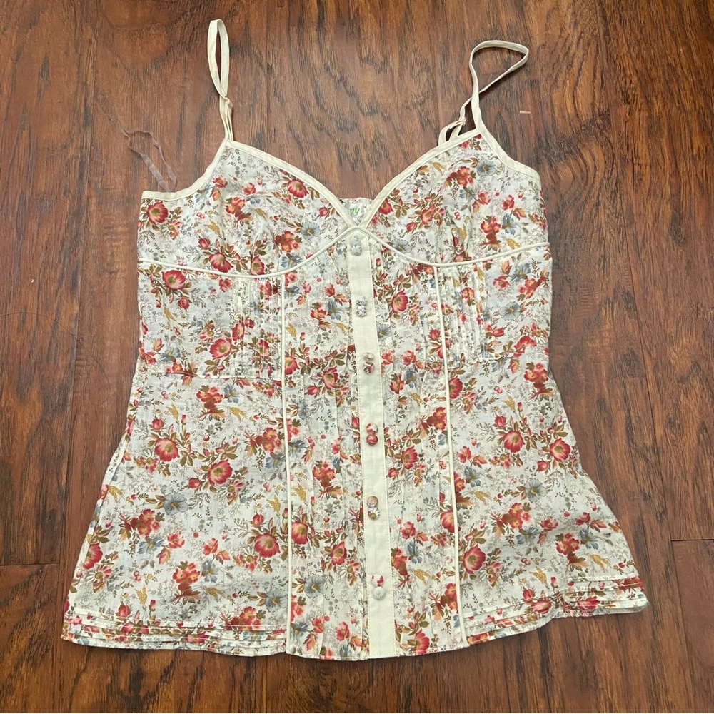 Vintage 90s y2k floral tank top.